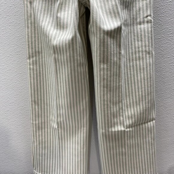 FRAME Women’s The Anchor Striped Crop Pants – Sea Mist Stripe – Size 27 - Picture 3 of 11